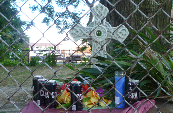 Friends of William Murphy believe the homeless man's death August 15th was the result of a bias attack. This memorial was erected at Epiphany Lutheran Church in Norwood, where Murphy helped maintain the garden. Police have ruled his death an accident.