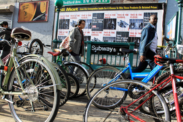 The morning commute in Williamsburg, Brooklyn, a neighborhood where community wishes clashed with city development plans.