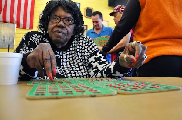 Neither a vigorous exercise class nor a congressman's visit could stop the Bingo game at the Van Dyke Senior Center on Friday, April 5.