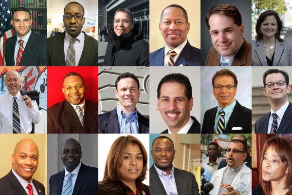 Some of the people in the running for Bronx Council seat. Top row, left to right: Carlos Sierra, Ahmadou Diallo, Cynthia Thompkins, Andy King, Ari Hoffnung, Melissa-Mark Viverito, Middle row:  Julio Pabon, Carlton Berkley, Clifford Stanton, Fernando Cabrera, James Vacca, Andrew Cohen. Bottom row:  Sean Gardiner, Darryl Johnson, Anabel Palma, Abiodun Bello, Joel Bauza, Cheryl Keeling,