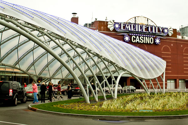 The Empire City racino at the Yonkers Raceway, one of nine tracks around the state authorized to offer video lottery terminals, which operate much like slot machines.