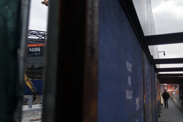 A peek inside the Barclays Arena construction site.