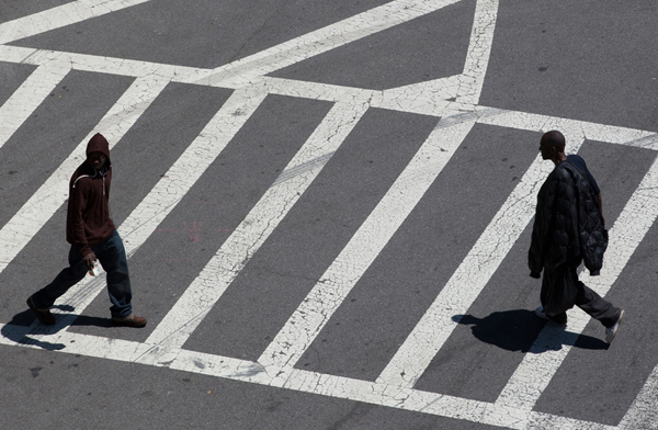 An intersection in East Harlem, one of New York City's poorest Census tracts.