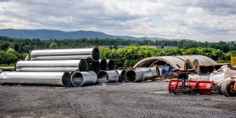 The site of the shaft being blasted out near Newburgh. That phase of the project is due to be done next year.