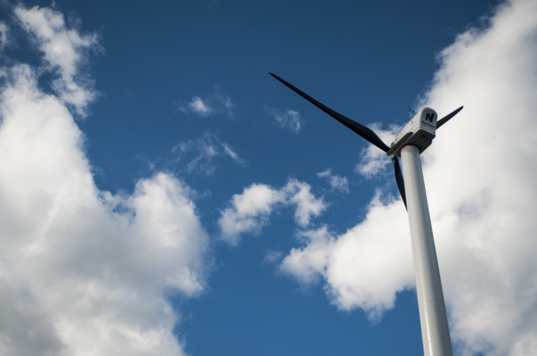 Wind turbines at the Sunset Park Material Recovery Facility.