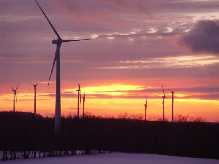 Windmills near Eagle, New York.