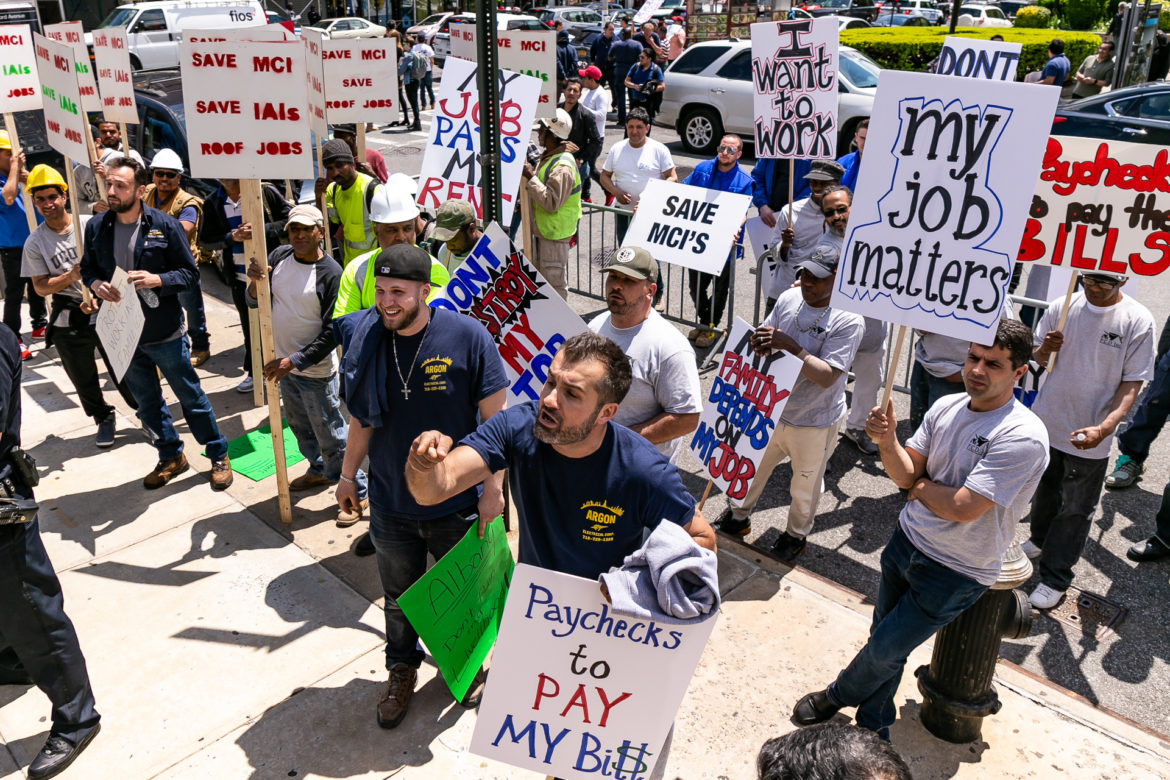 Rent regs protest