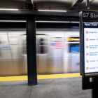 Views of the 57 St Station on the F line