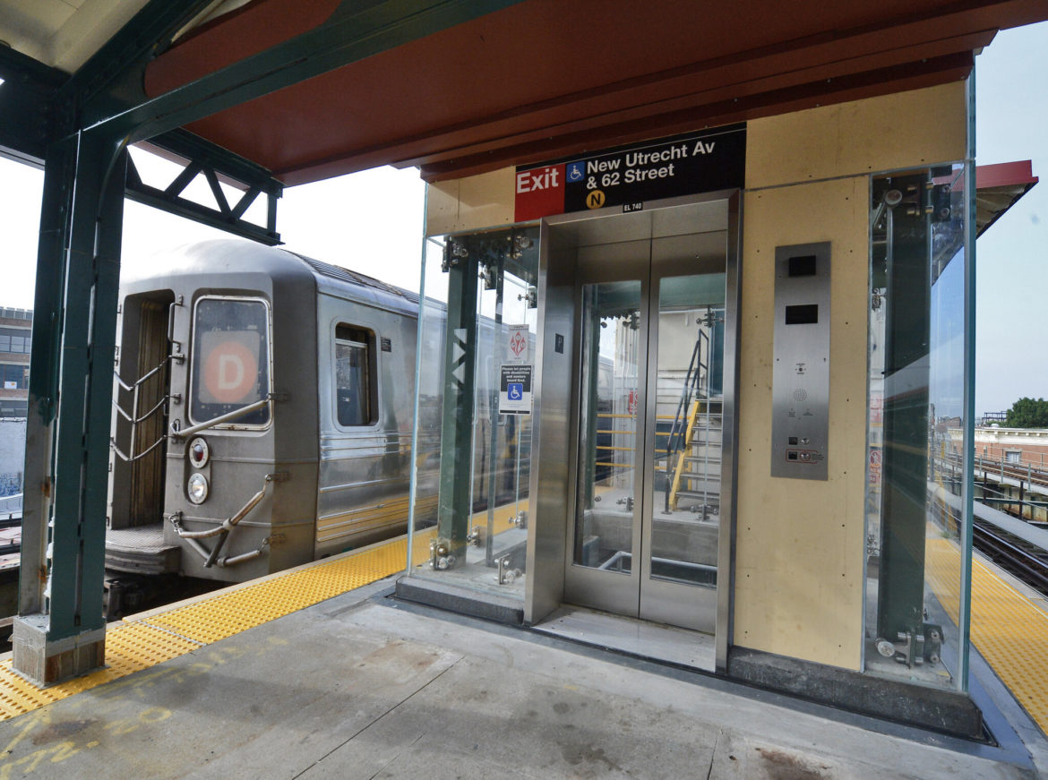 A new elevator at the New Utrecht Av