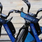 two electric Citi Bikes