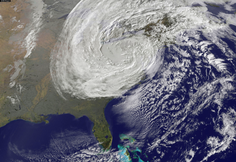 Superstorm Sandy seen from space, October 30, 2012.