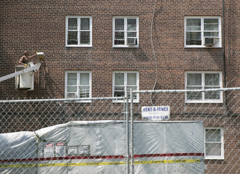 Repairs at the Red Hook Houses.