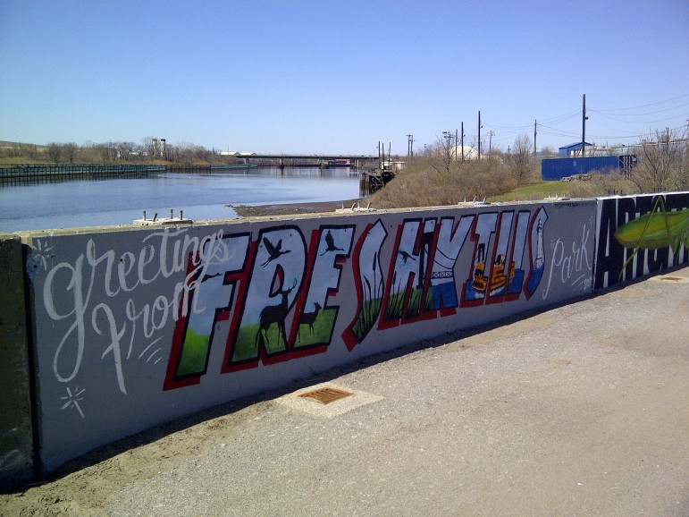 The former Fresh Kills landfill, soon to be Freshkills Park, seen earlier this year.