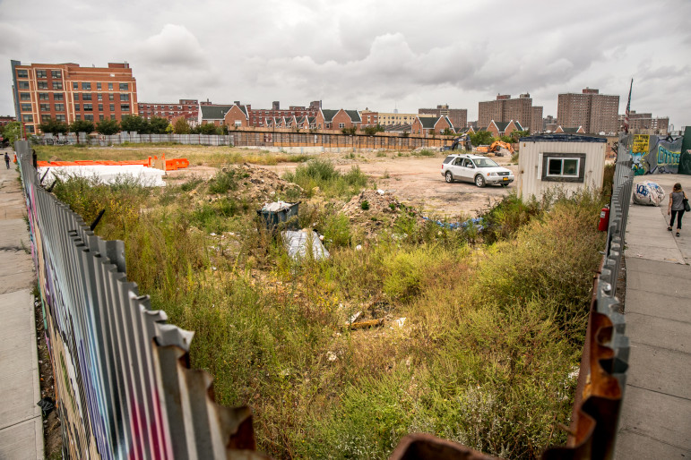 The Rheingold site, seen from the corner of Melrose street and Evergreen avenue.