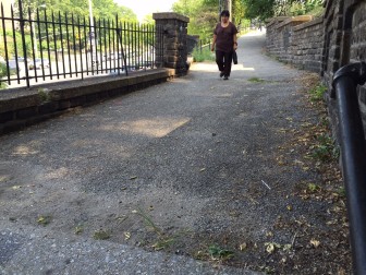 Aqueduct Walk is a small park connecting what some residents say are two very different neighborhoods.