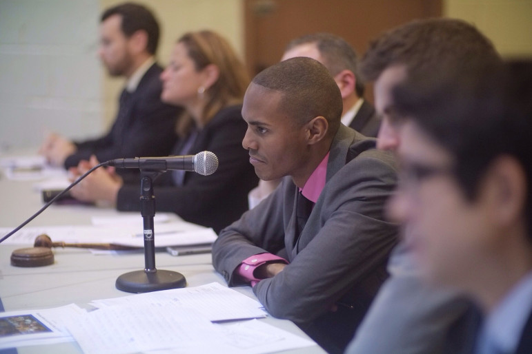 City Councilmember Ritchie Torres of the Bronx, seen at a recent hearing.