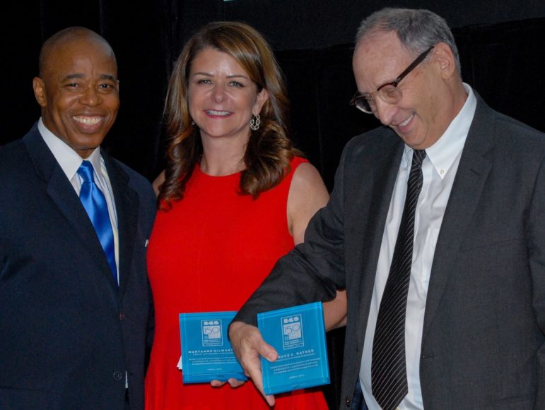 Eric Adams with Honorees MaryAnne Gilmartin & Bruce Ratner