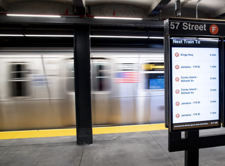 Views of the 57 St Station on the F line