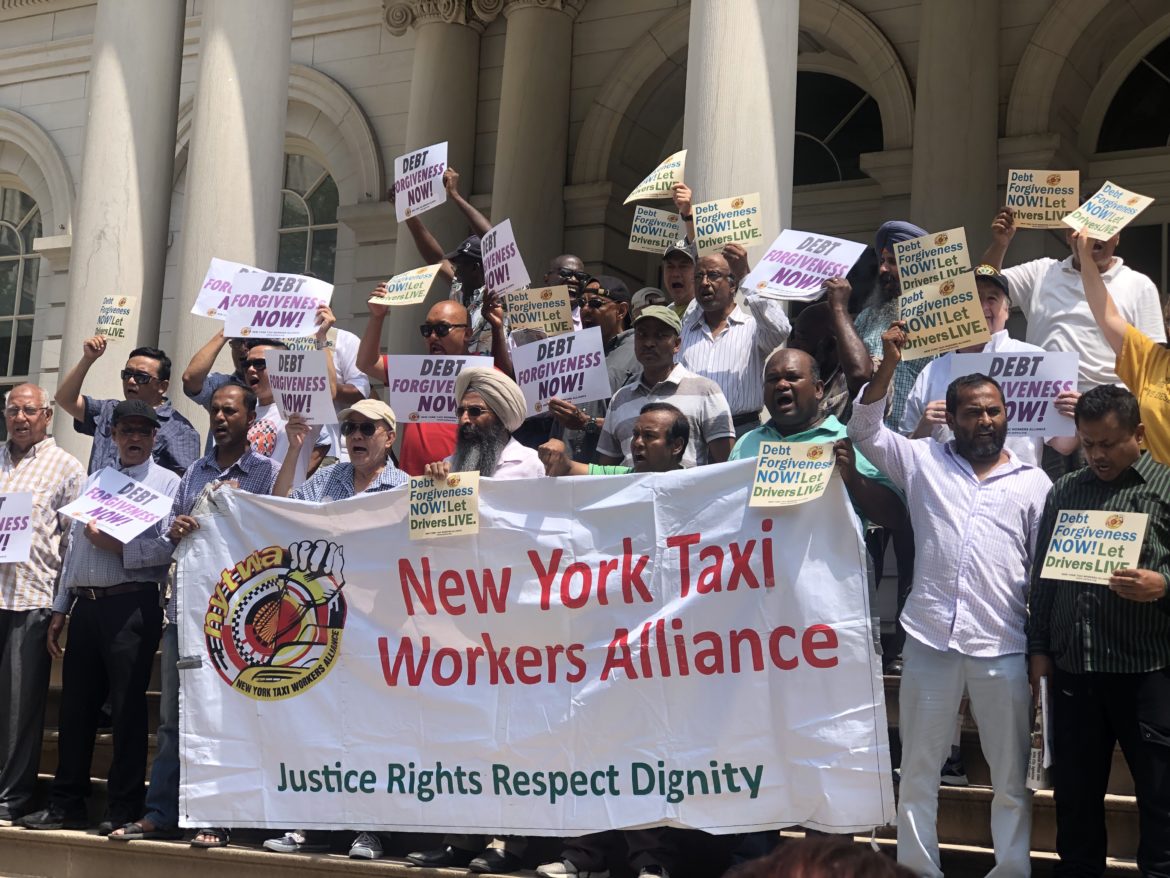 taxi drivers rally