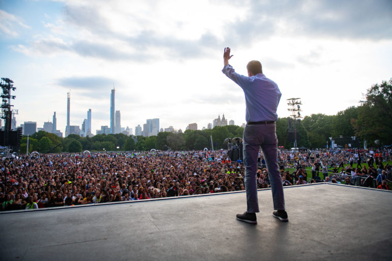 De Blasio at Global Citizen Festival