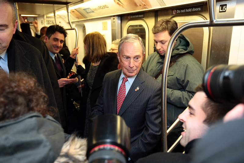 Mayor Mike on the Subway