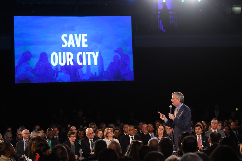 Mayor Bill de Blasio delivers his seventh State of the City