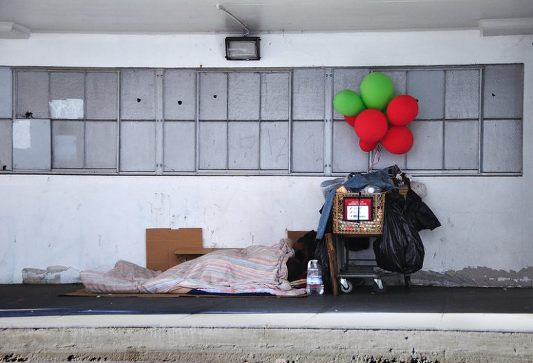 A homeless couple in San Franscisco in 2010.