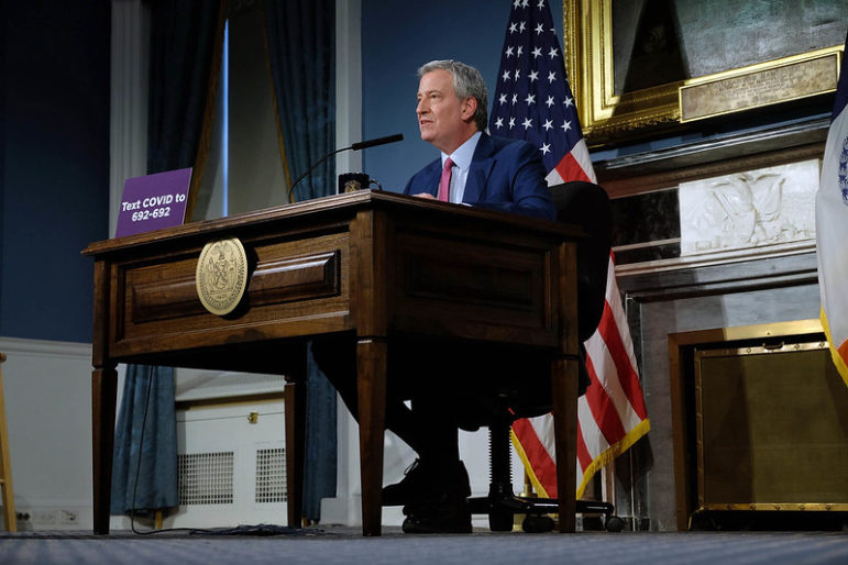 De Blasio delivers briefing