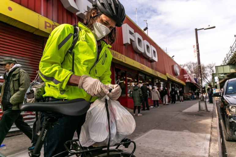 Mutual aid rider in the Bronx