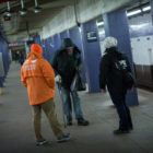 Homeless outreach workers in the NYC subway