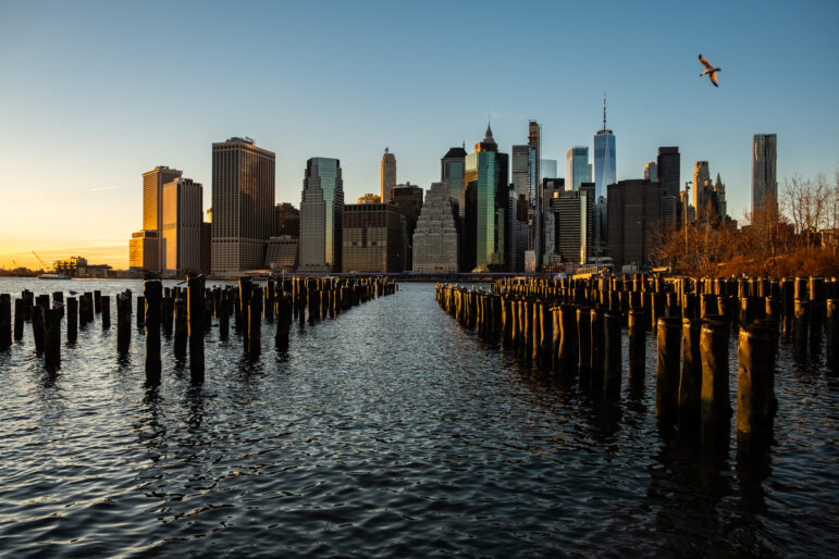 Financial District waterfront viewed from Brooklyn