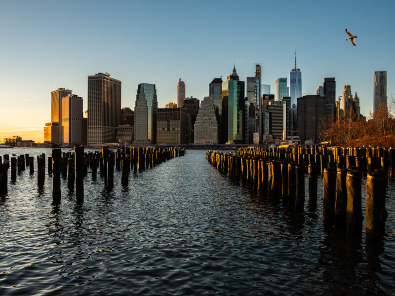 Financial District waterfront viewed from Brooklyn