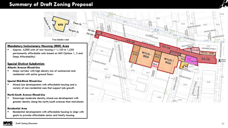 Atlantic Avenue rezoning map