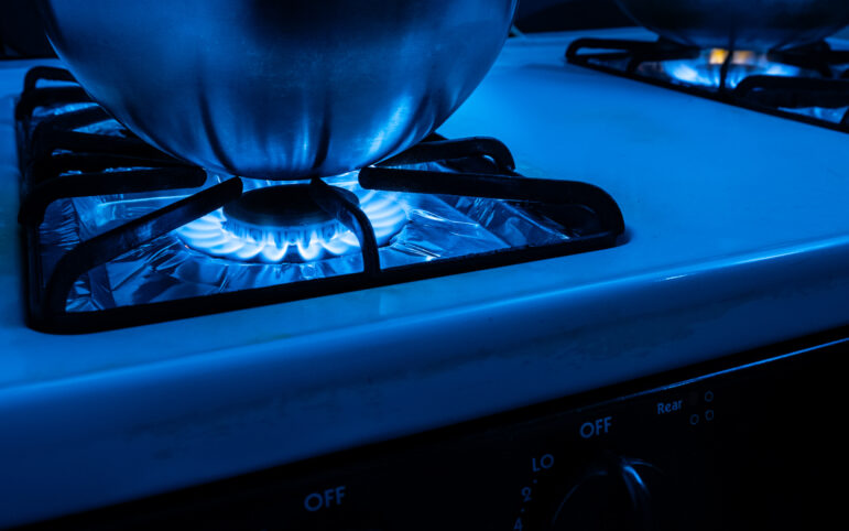 gas burner on stove