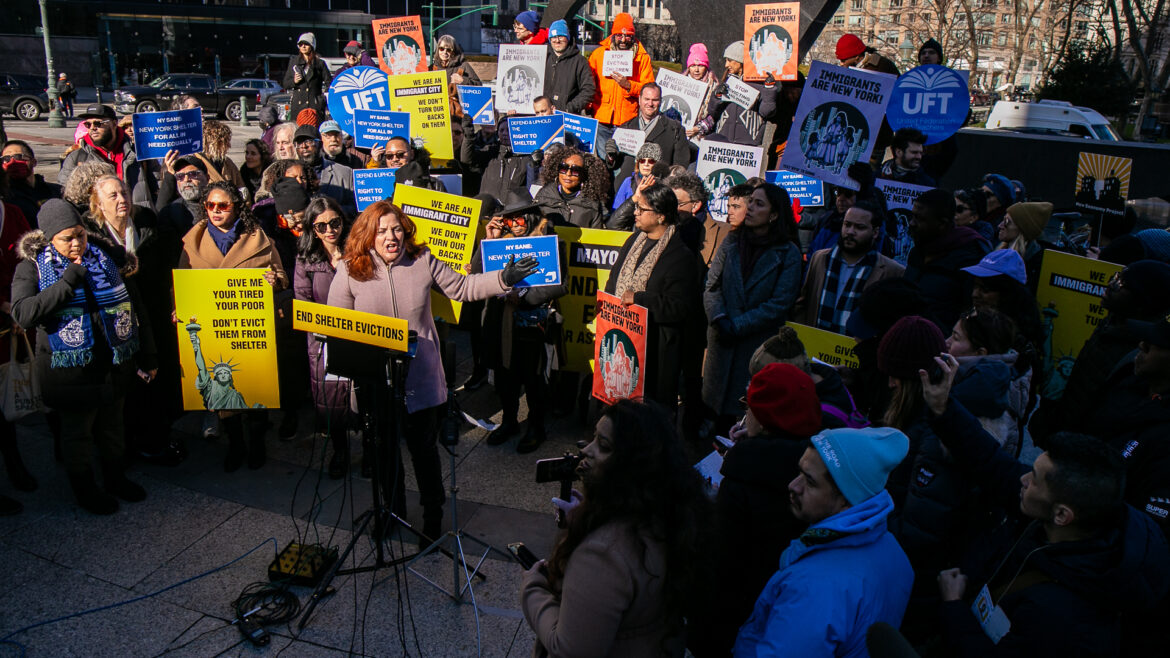 End Shelter Evictions rally