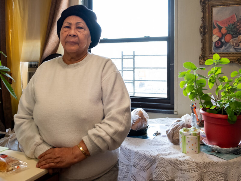 Milagros Martínez in her Bronx River Addition apartment