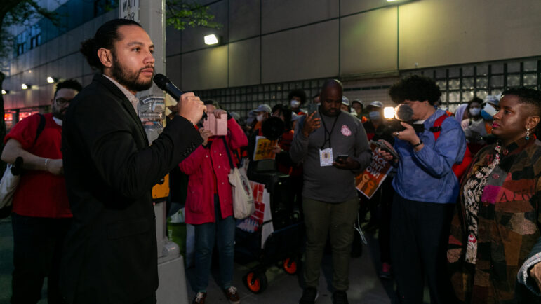 tenants rallying at the Rent Guidelines Board preliminary vote